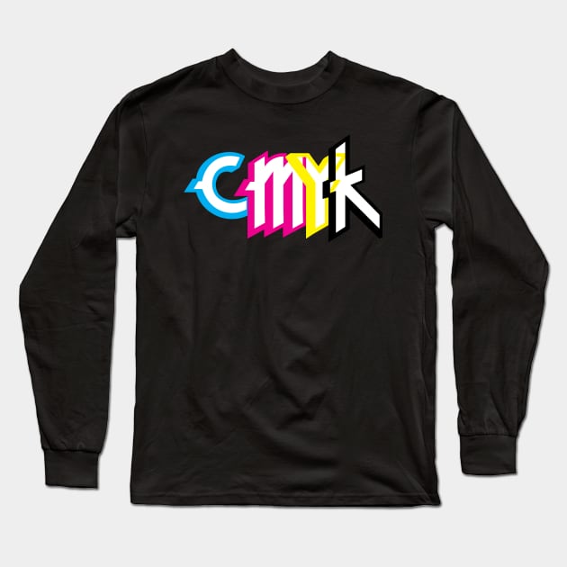 CMYK - Dark Mode Long Sleeve T-Shirt by TubularTV